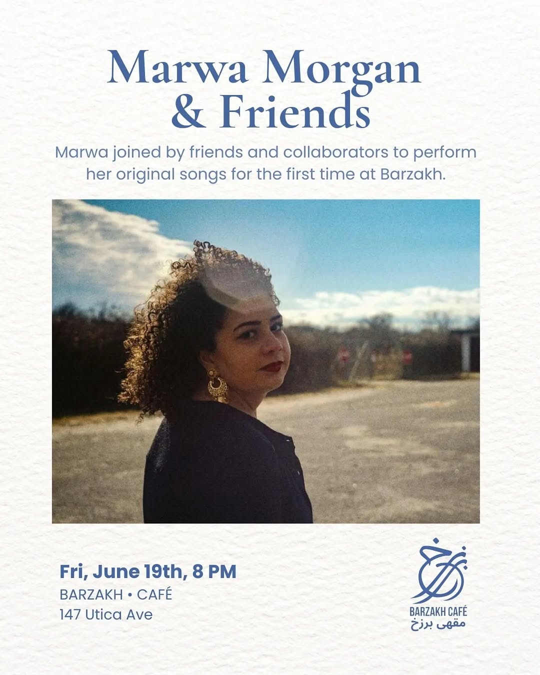 Marwa Morgan will perform her original music live for the first time. She will b…