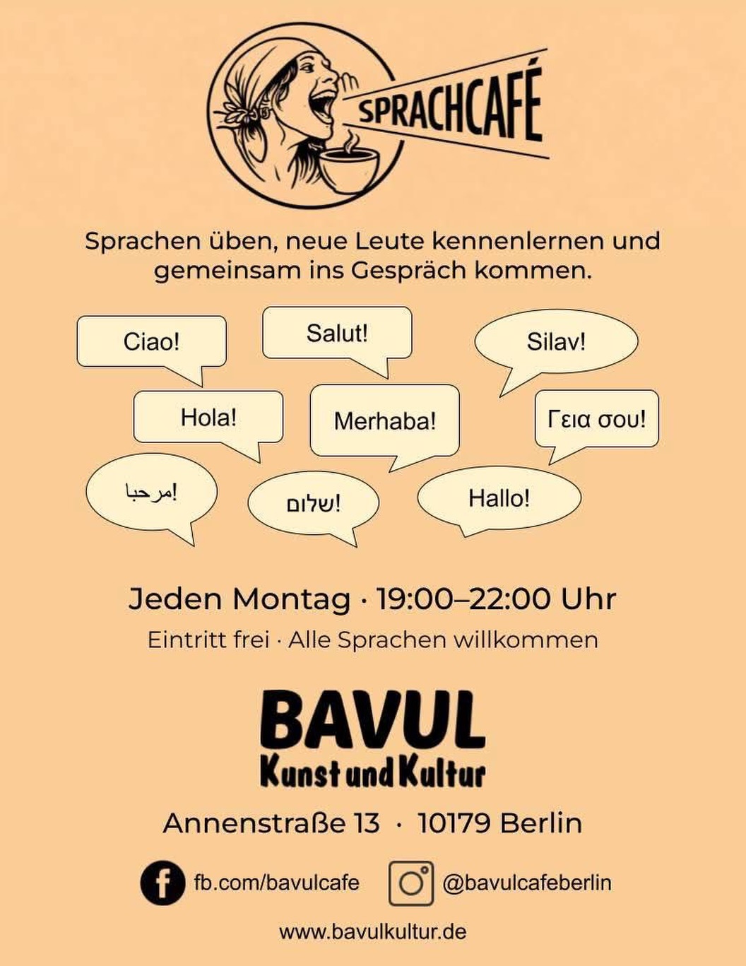 Lust, neue Leute kennenzulernen und Sprachen zu üben? Dann komm zu unserem Sprac…
