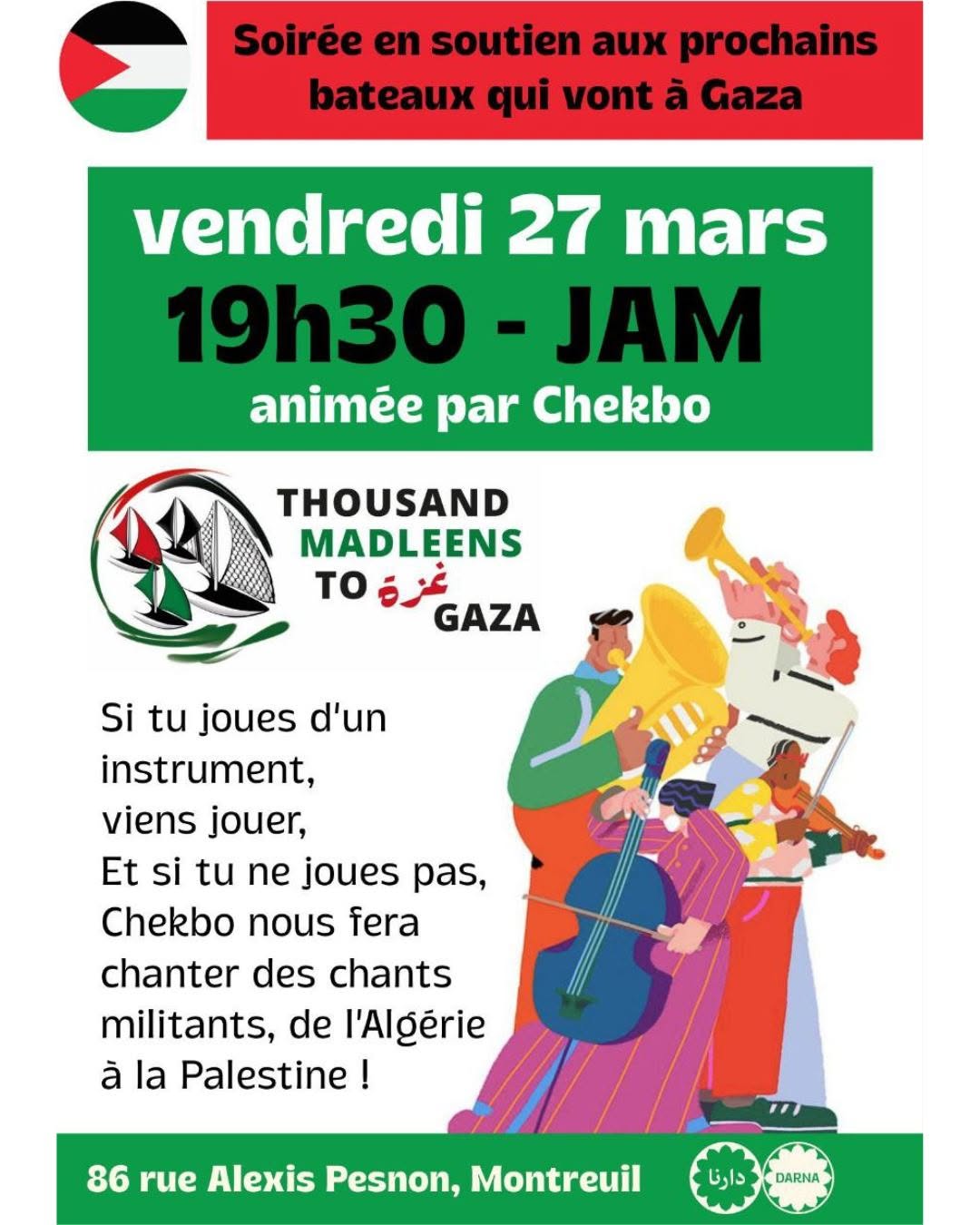 Rendez-vous à Darna le vendredi 27 mars à partir de 19h30 pour une soirée en sou…