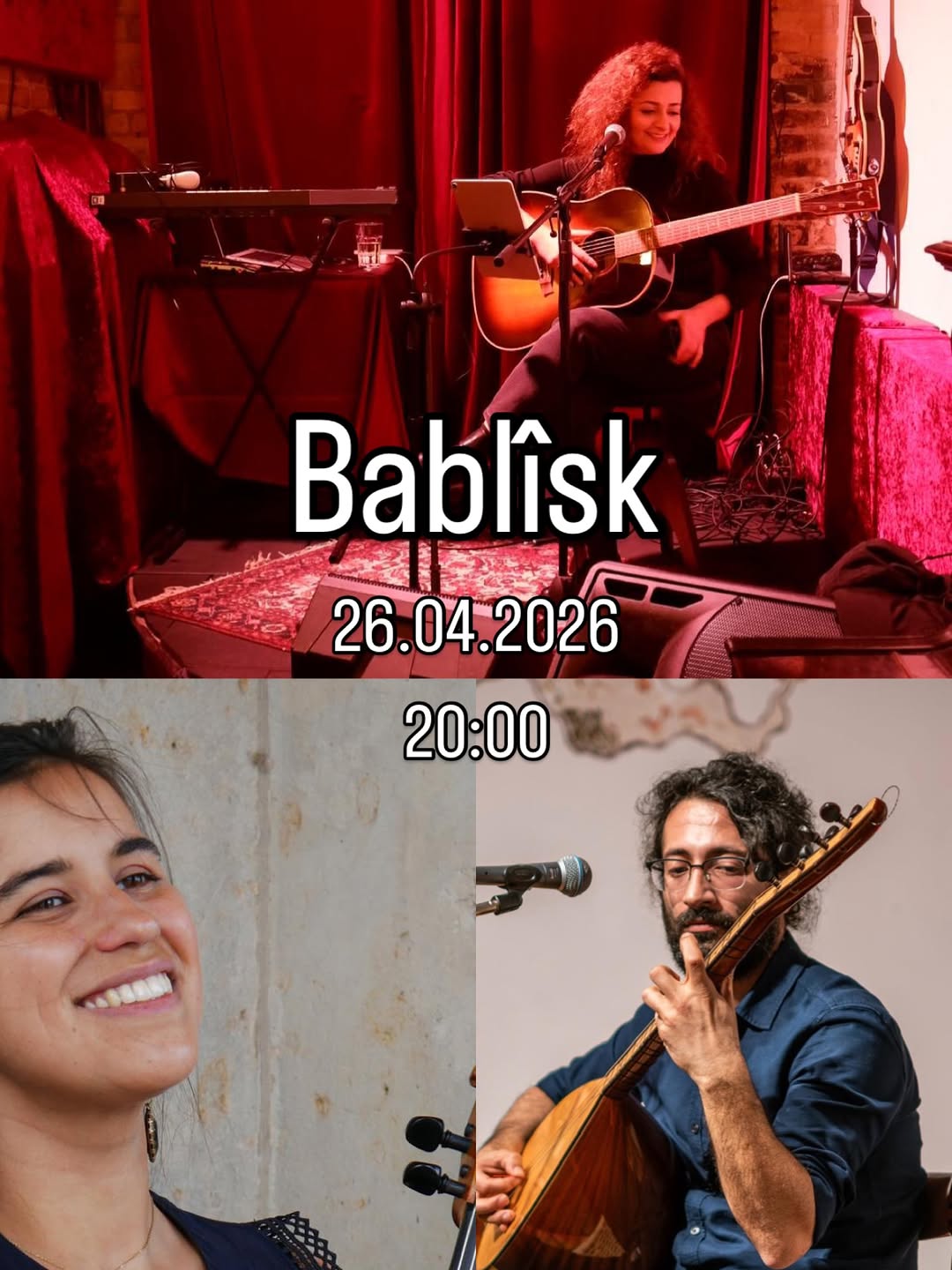 26.04.2026 ⌛️20:00 Sunday Bablisk live at Riwaq @bablisk_band Guitar & Vocal: @…