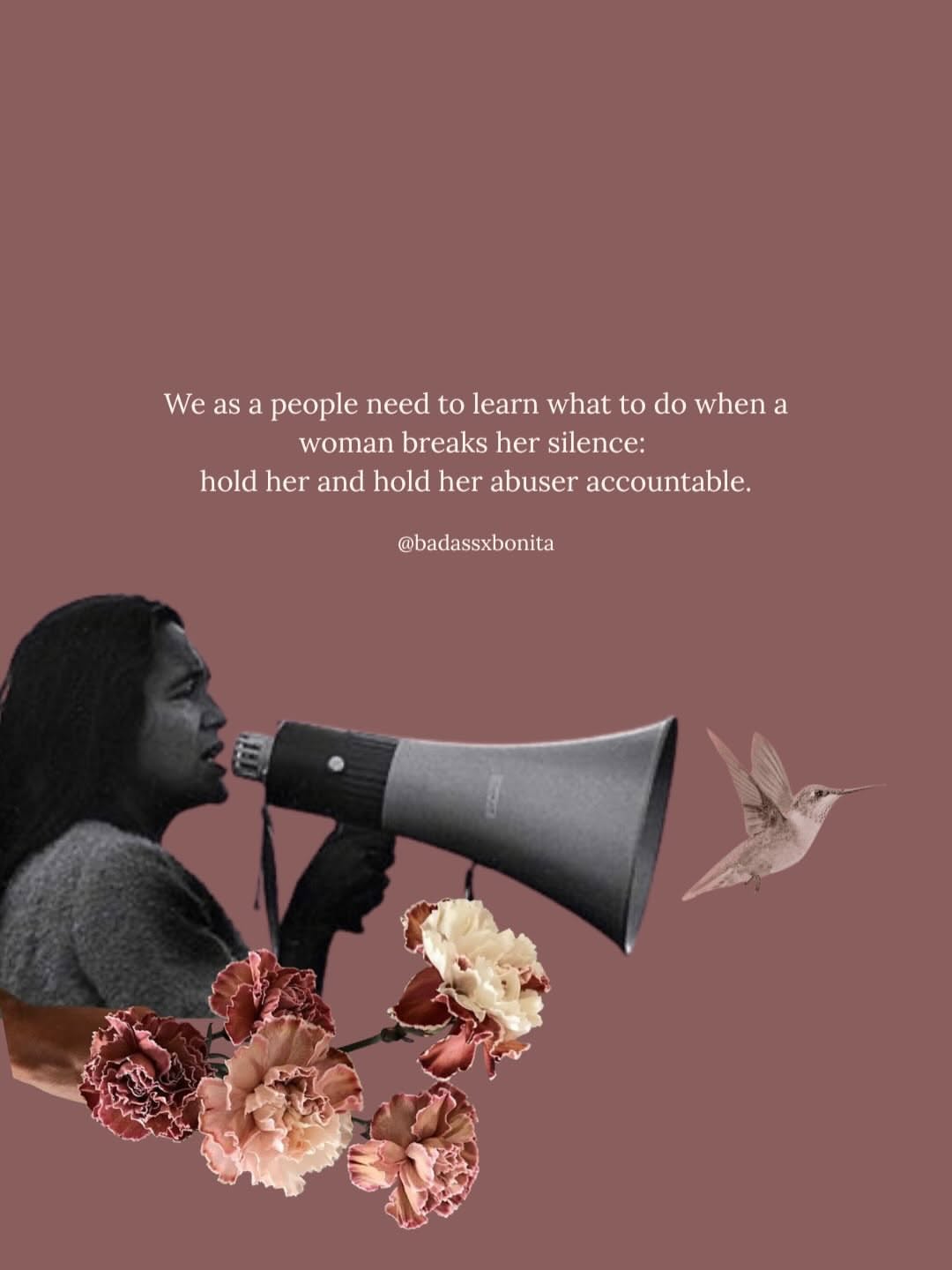 Repost from @badassxbonita • Hold men accountable. Hold women when they speak th…