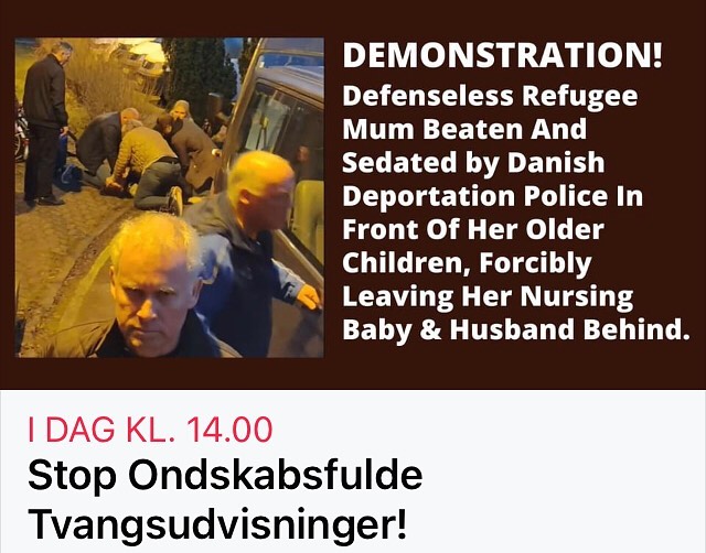 Beboerne i Hjemrejsecenter Avnstrup demonstrerer i dag mod brutale tvangsudsende…
