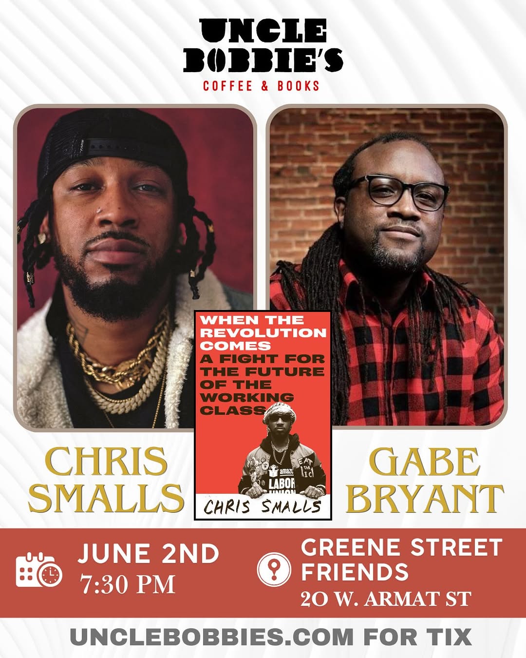 JUNE 2ND | 7:30PM | GREENE STREET Chris Smalls, the co-founder and former presid…